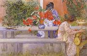 Carl Larsson Karin and Brita with Cactus china oil painting reproduction